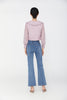 Pink Dotted Lapel Collar Shirt Blouse - SHIMENG
