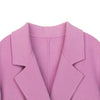 Pink Double Sided Belted Long Overcoats - SHIMENG