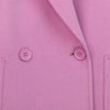 Pink Double Sided Belted Long Overcoats - SHIMENG