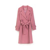 Pink Long Classic Trench Overcoats - SHIMENG