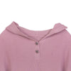 Pink Long Sleeve Wool Hoodie Sweater - SHIMENG