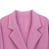 Pink Long Woolen Double Breasted Overcoats - SHIMENG