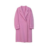 Pink Long Woolen Double Breasted Overcoats - SHIMENG