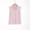 Pink Sleeveless Ruffles T-shirt - SHIMENG