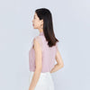 Pink Sleeveless Ruffles T-shirt - SHIMENG