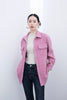 Pink Tweed Shirt Coats - SHIMENG