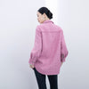 Pink Tweed Shirt Coats - SHIMENG