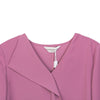 Pink V Neck Blouses - SHIMENG