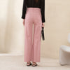 Pink Wide Leg High Waist Pants - SHIMENG