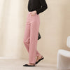 Pink Wide Leg High Waist Pants - SHIMENG