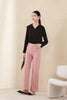 Pink Wide Leg High Waist Pants - SHIMENG