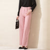 Pink Wide Leg High Waist Pants - SHIMENG