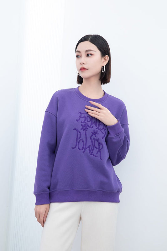 Purple Long Sleeve T-shirt Tops - SHIMENG