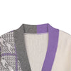 Purple Woolen Knitted Cardigan - SHIMENG
