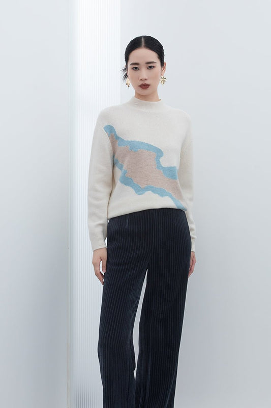 Raw White Oversize Sweater - SHIMENG