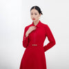 Red Long Sleeve Slim Wedding Dresses - SHIMENG