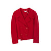 Red Short Big Collar Wool Sea Coats - SHIMENG