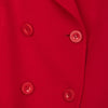 Red Short Big Collar Wool Sea Coats - SHIMENG