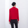 Red Short Big Collar Wool Sea Coats - SHIMENG