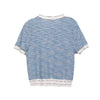 Sea Foam Short Sleeve Knitted T-shirts - SHIMENG