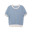 Sea Foam Short Sleeve Knitted T-shirts - SHIMENG