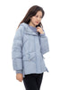 Shadow Blue Hooded Down Jacket - SHIMENG