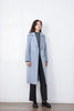 Shadow Blue Single-Breasted Wool Trench Coat - SHIMENG