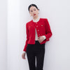 Short Red Coats With Metal Buttons - SHIMENG