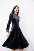 Twilight Blue Velvet Dress - SHIMENG