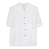 White Big Lace Collar T-shirt - SHIMENG