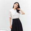 White Big Lace Collar T-shirt - SHIMENG