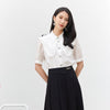 White Big Lace Collar T-shirt - SHIMENG