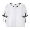 White Circle Collar T-shirt - SHIMENG