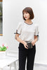 White Circle Collar T-shirt - SHIMENG