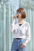 White Knitted Hollow Crop Cardigans - SHIMENG