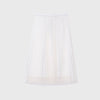 White Lace Pleated Skirt High Waist - SHIMENG