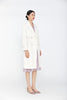 White Long Double Breasted Trench Coat - SHIMENG