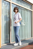 White T-shirt Butterfly Pattern - SHIMENG