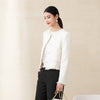 White Wool Tassel Short Coats - SHIMENG