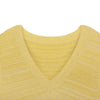 Yellow V Neck Wool Vest - SHIMENG